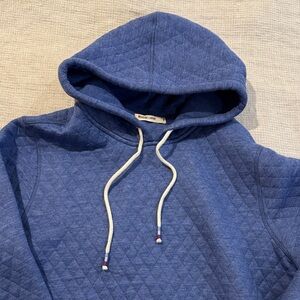 Marine Layer Quilted Blue Hoodie size small